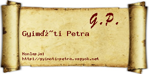 Gyimóti Petra névjegykártya