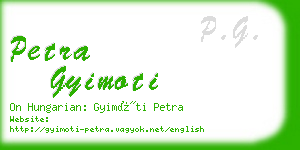 petra gyimoti business card